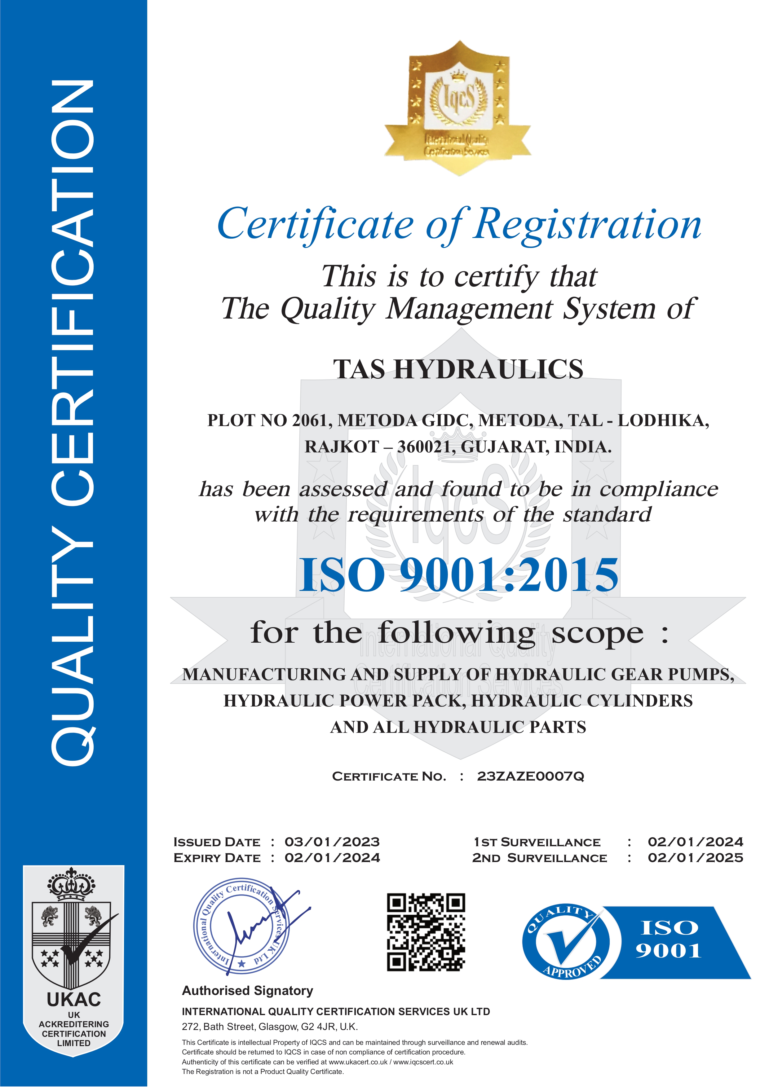 certificate